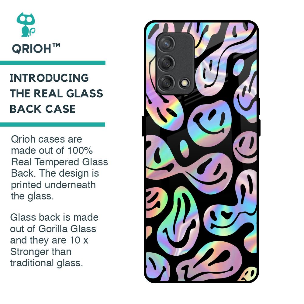 Acid Smile Glass Case for Oppo F19s