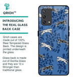 Blue Cheetah Glass Case for Oppo F19s