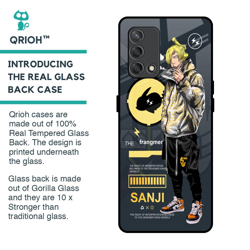 Cool Sanji Glass Case for Oppo F19s