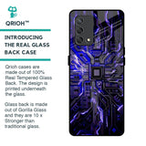Techno Color Pattern Glass Case For Oppo F19s
