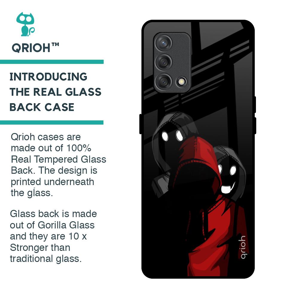 Shadow Character Glass Case for Oppo F19s