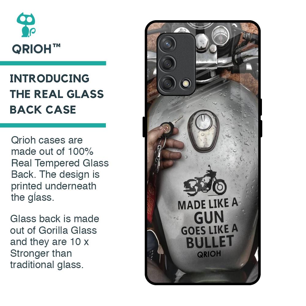 Royal Bike Glass Case for Oppo F19s