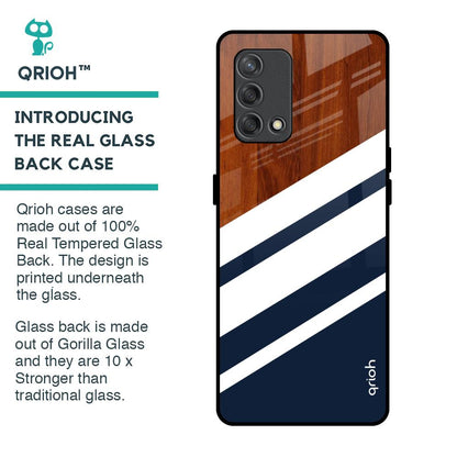 Bold Stripes Glass Case for Oppo F19s