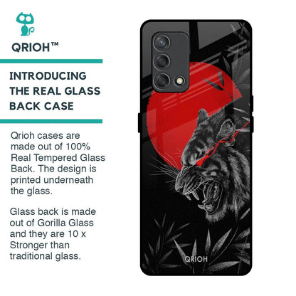 Red Moon Tiger Glass Case for Oppo F19s