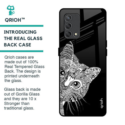Kitten Mandala Glass Case for Oppo F19s