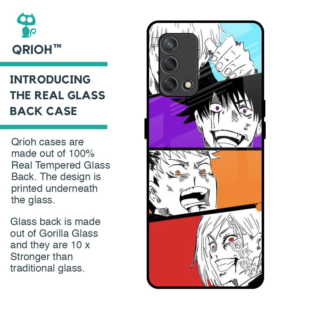 Anime Sketch Glass Case for Oppo F19s