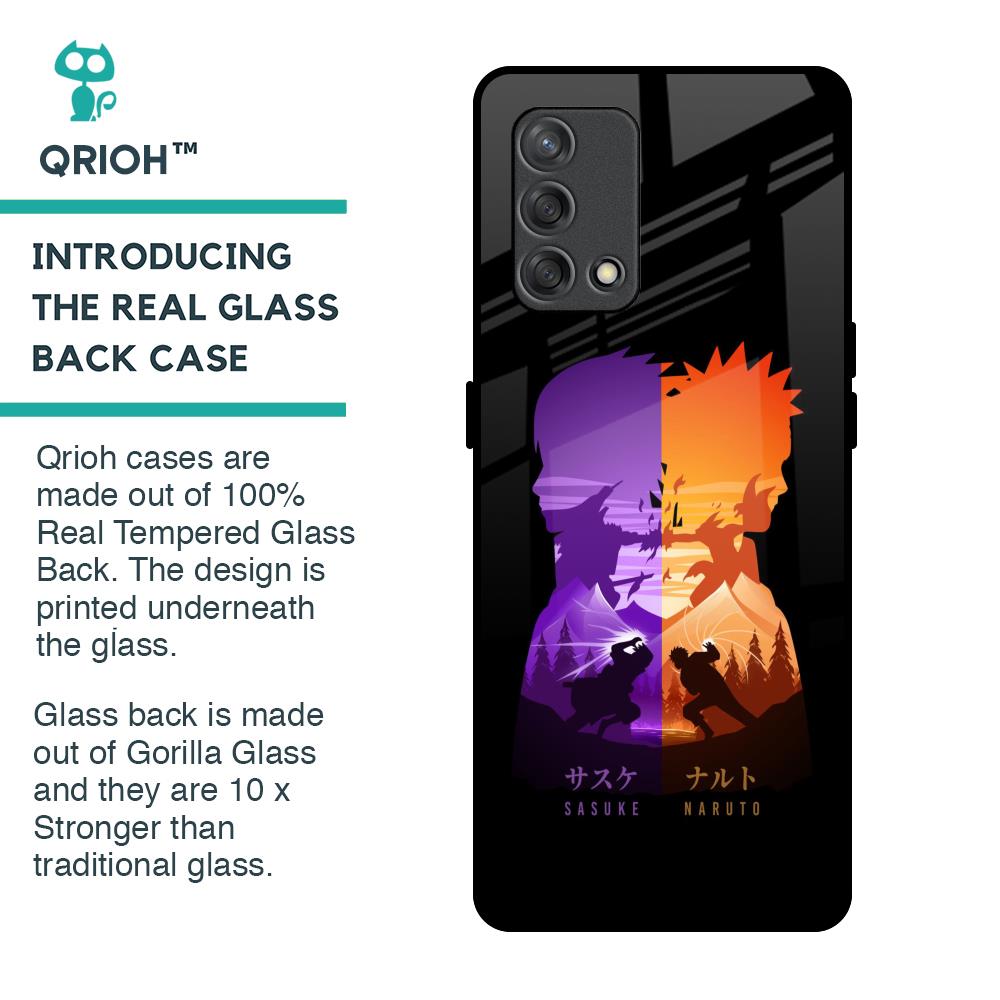 Minimalist Anime Glass Case for Oppo F19s