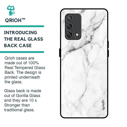 Modern White Marble Glass Case for Oppo F19s