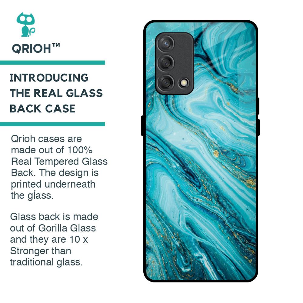 Ocean Marble Glass Case for Oppo F19s
