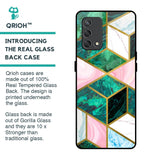 Seamless Green Marble Glass Case for Oppo F19s