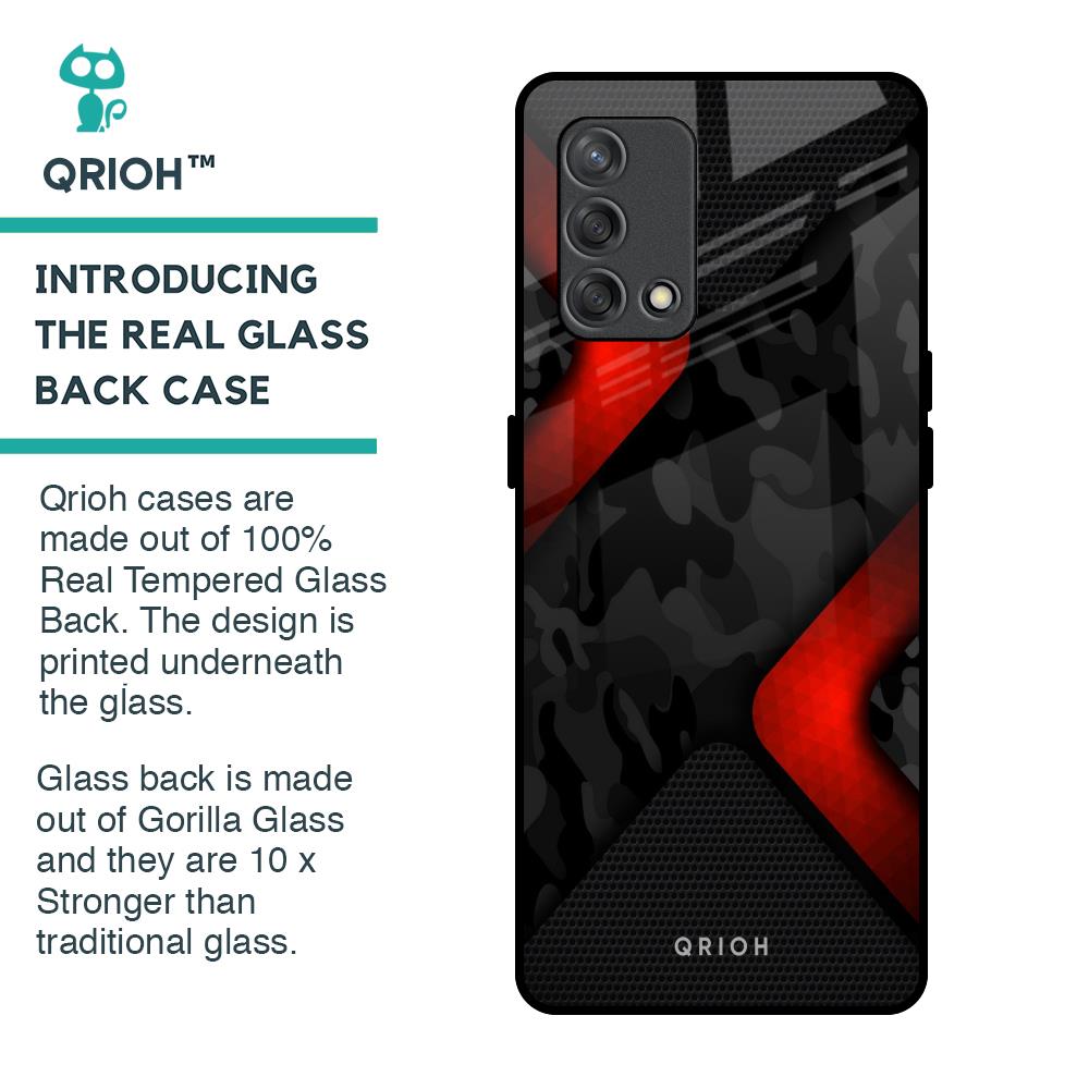 Modern Camo Abstract Glass Case for Oppo F19s