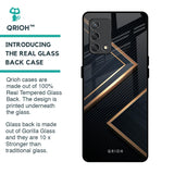 Sleek Golden & Navy Glass Case for Oppo F19s