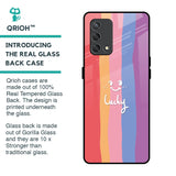 Lucky Abstract Glass Case for Oppo F19s
