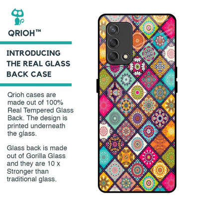 Multicolor Mandala Glass Case for Oppo F19s