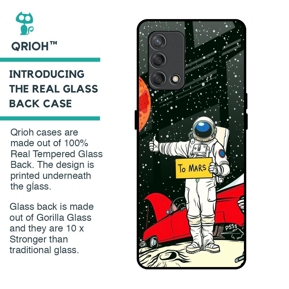 Astronaut on Mars Glass Case for Oppo F19s