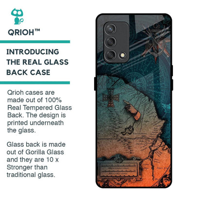 Geographical Map Glass Case for Oppo F19s