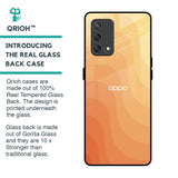 Orange Curve Pattern Glass Case for Oppo F19s