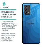 Blue Wave Abstract Glass Case for Oppo F19s