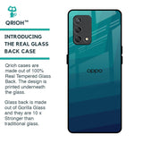 Green Triangle Pattern Glass Case for Oppo F19s