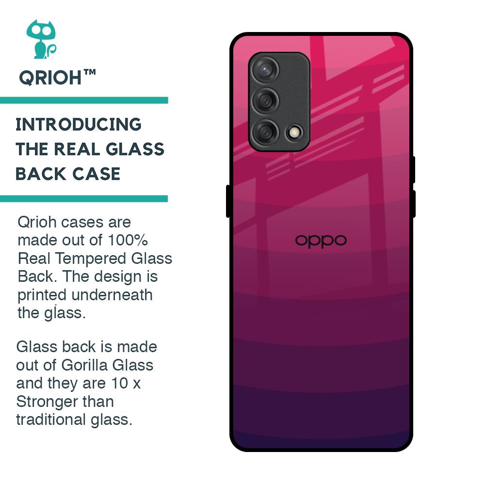 Wavy Pink Pattern Glass Case for Oppo F19s