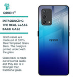 Blue Rhombus Pattern Glass Case for Oppo F19s