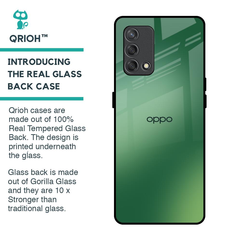 Green Grunge Texture Glass Case for Oppo F19s