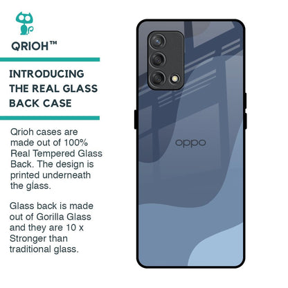 Navy Blue Ombre Glass Case for Oppo F19s