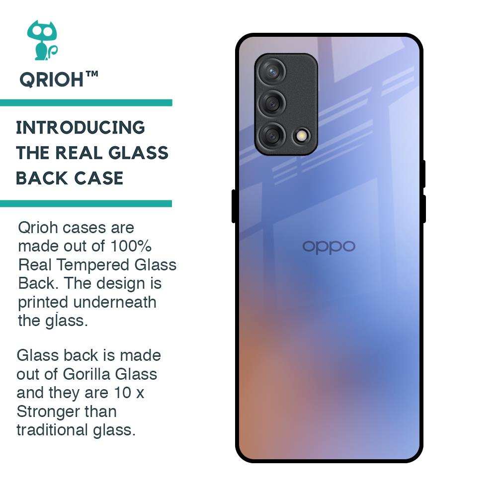Blue Aura Glass Case for Oppo F19s