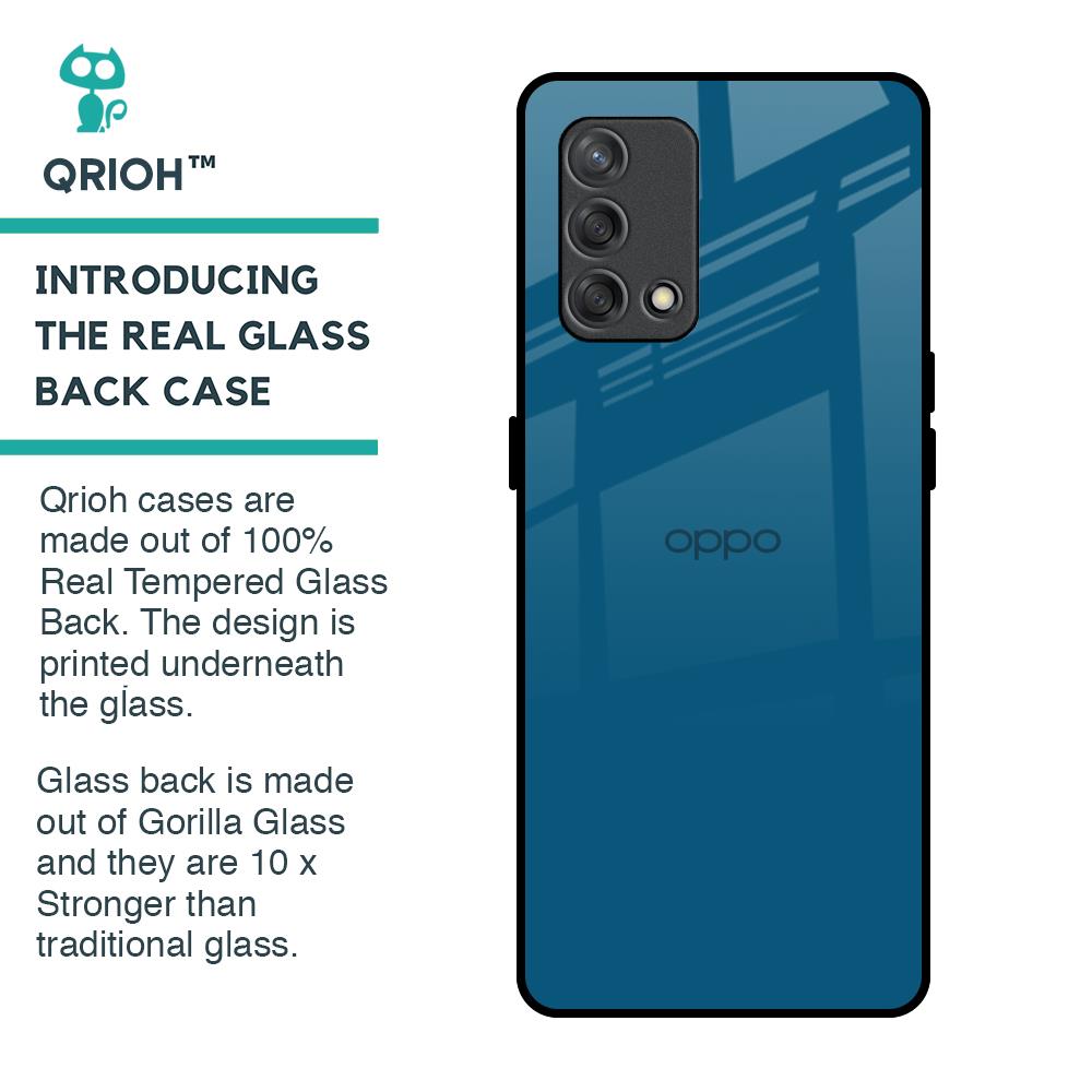 Cobalt Blue Glass Case for Oppo F19s