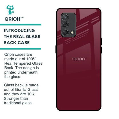 Classic Burgundy Glass Case for Oppo F19s