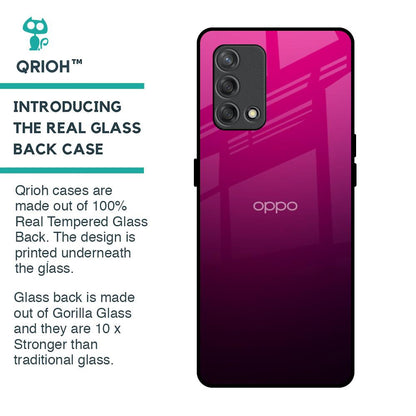 Purple Ombre Pattern Glass Case for Oppo F19s