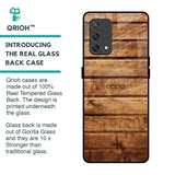 Wooden Planks Glass Case for Oppo F19s