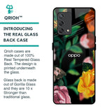 Flowers & Butterfly Glass Case for Oppo F19s