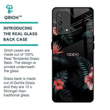 Tropical Art Flower Glass Case for Oppo F19s