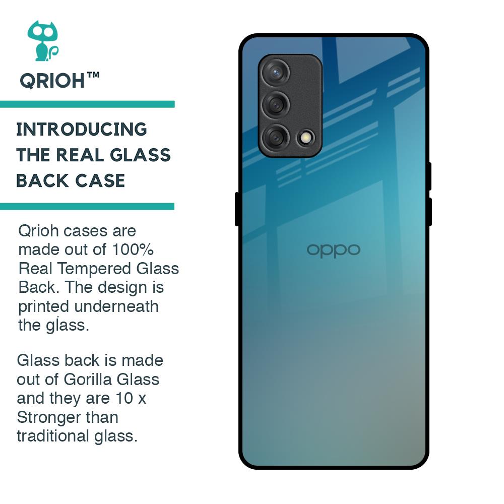 Sea Theme Gradient Glass Case for Oppo F19s