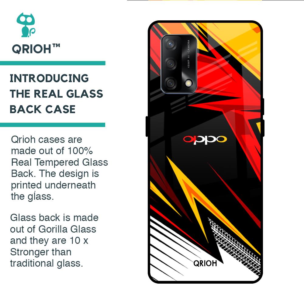 Race Jersey Pattern Glass Case For Oppo F19s