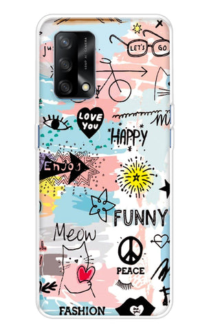 Happy Doodle Oppo F19s Back Cover