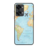 Travel Map OnePlus Nord 2T 5G Glass Back Cover Online