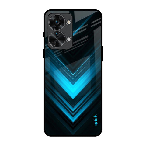 Vertical Blue Arrow OnePlus Nord 2T 5G Glass Back Cover Online