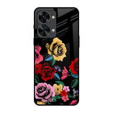 Floral Decorative OnePlus Nord 2T 5G Glass Back Cover Online