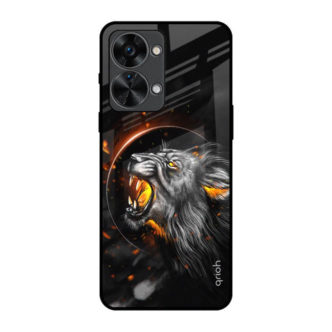 Aggressive Lion OnePlus Nord 2T 5G Glass Back Cover Online