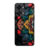 Retro Gorgeous Flower OnePlus Nord 2T 5G Glass Back Cover Online