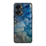 Blue Cool Marble OnePlus Nord 2T 5G Glass Back Cover Online