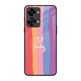 Lucky Abstract OnePlus Nord 2T 5G Glass Back Cover Online