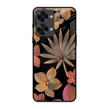 Lines Pattern Flowers OnePlus Nord 2T 5G Glass Back Cover Online