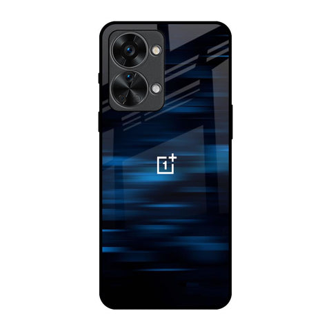 Blue Rough Abstract OnePlus Nord 2T 5G Glass Back Cover Online