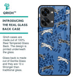 Blue Cheetah Glass Case for OnePlus Nord 2T 5G