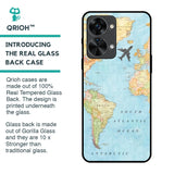 Travel Map Glass Case for OnePlus Nord 2T 5G