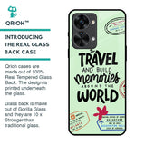 Travel Stamps Glass Case for OnePlus Nord 2T 5G