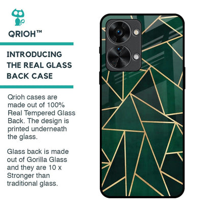 Abstract Green Glass Case For OnePlus Nord 2T 5G